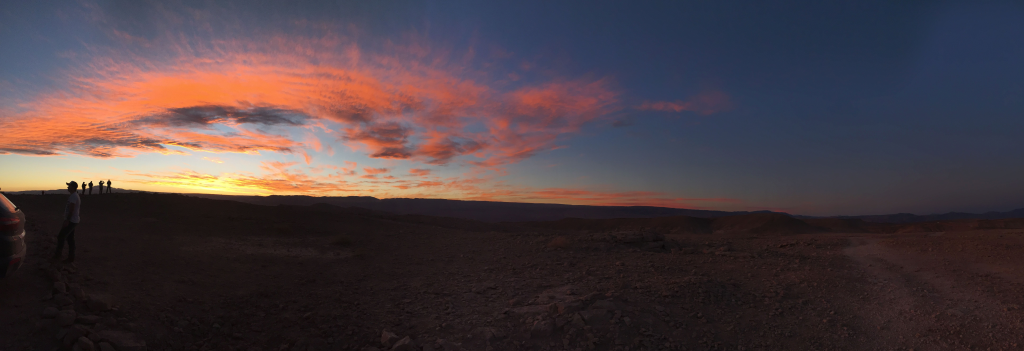 Sunset in Chile's Atacama Desert - An afternoon tour of the "Valley of the Moon" ends with seeing the sunset over the moon valley. A must see if you visit Chile!